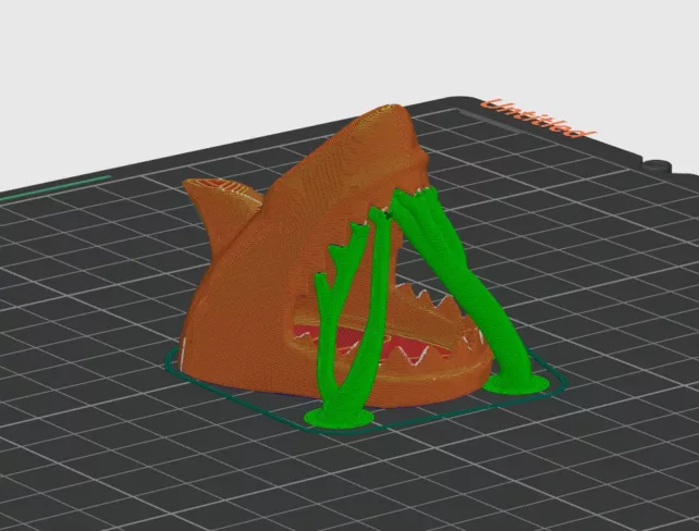 Výslední AI 3D model ve sliceru
